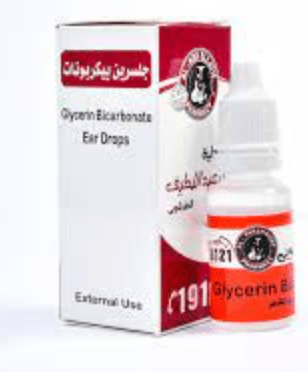 جلسرين بيكربونات نقط اذن
