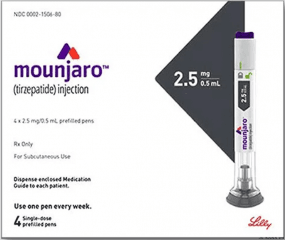 مونجارو حقن 2.5مجم/0.5مل اقلام معبأة للحقن